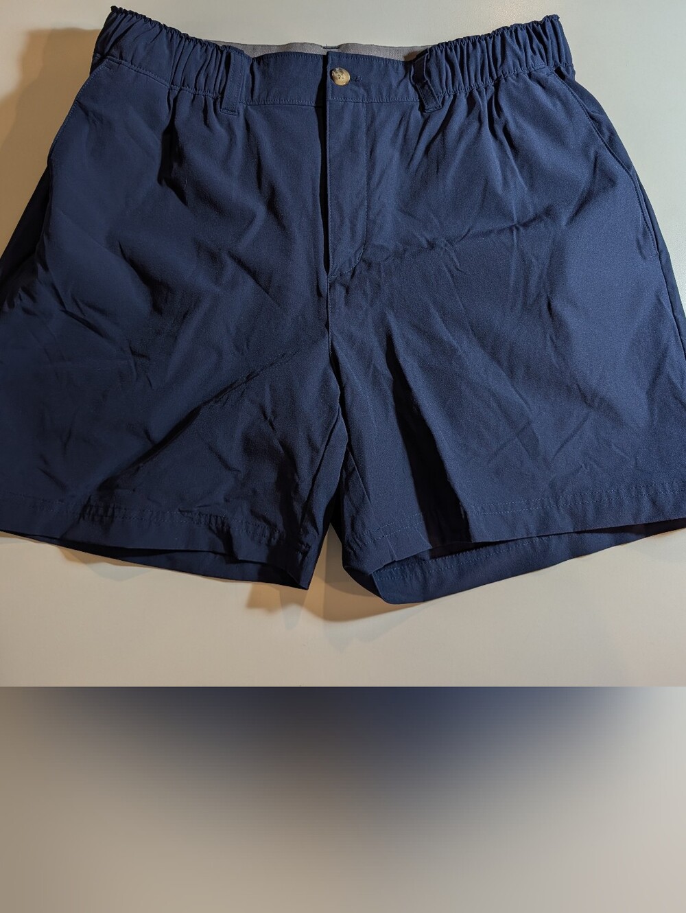 Wowie Large Men's Navy Elastic-Waist Performance Shorts